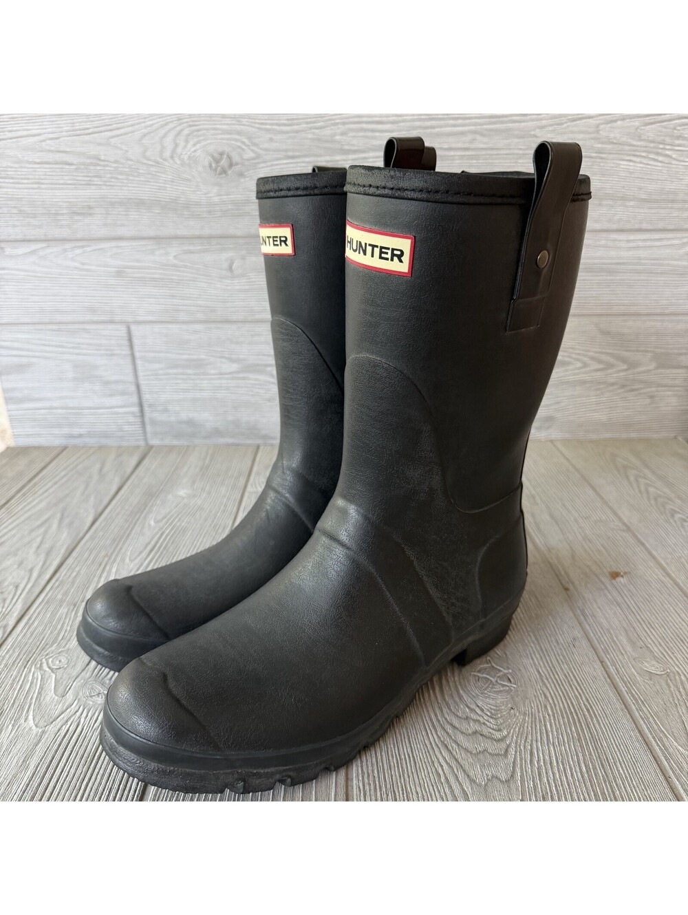 Hunter Original Short Rain Boots Women's US 10 Black Waterproof Rubber Mens 9